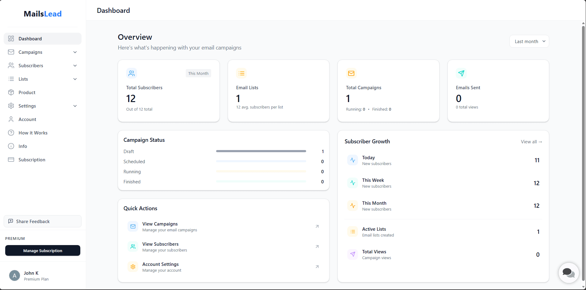 Grevo Dashboard Screenshot
